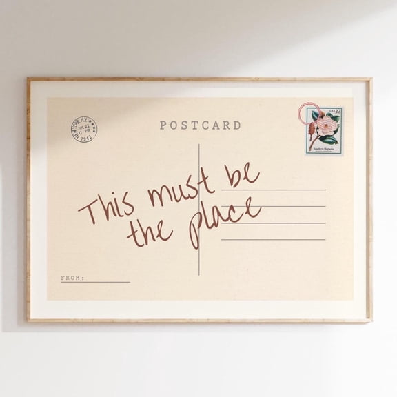 Kna Prints - 1 Pc Poster This Must Be The Place Print Vintage Post Card Trendy Horizontal Print Apartment Wall Art Cute Girly Retro Wall Art Digital , Decor For Living Room Bedroom,, UNFRAMED-8x12