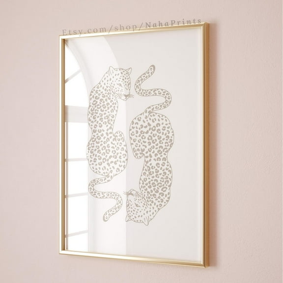 Kna Prints - 1 Pc Poster Neutral Cheetah Print, Trendy Beige Tan Wall Art, Cheetah , Apartment Decor, Preppy Room Decor, College Dorm Decor, Art, UNFRAMED-8x12
