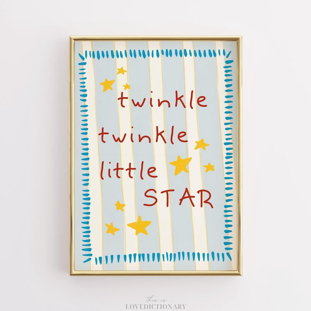 Kna Prints - 1 Pc Poster Nursery Wall Art For Kids, Cute Illustration ...