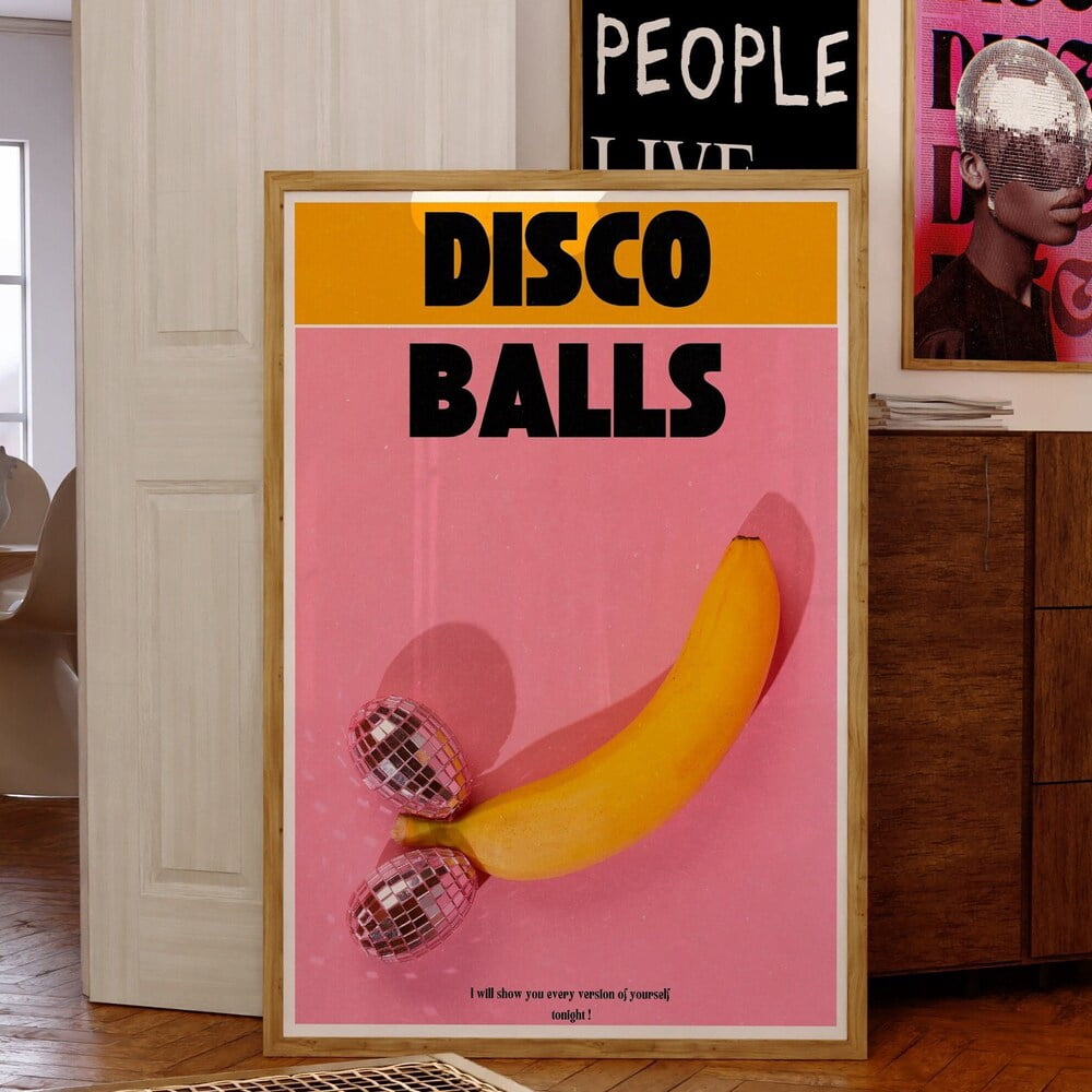 Kna Prints - 1 Pc Poster Party Poster, 70S Wall Art, Pink Wall Art ...