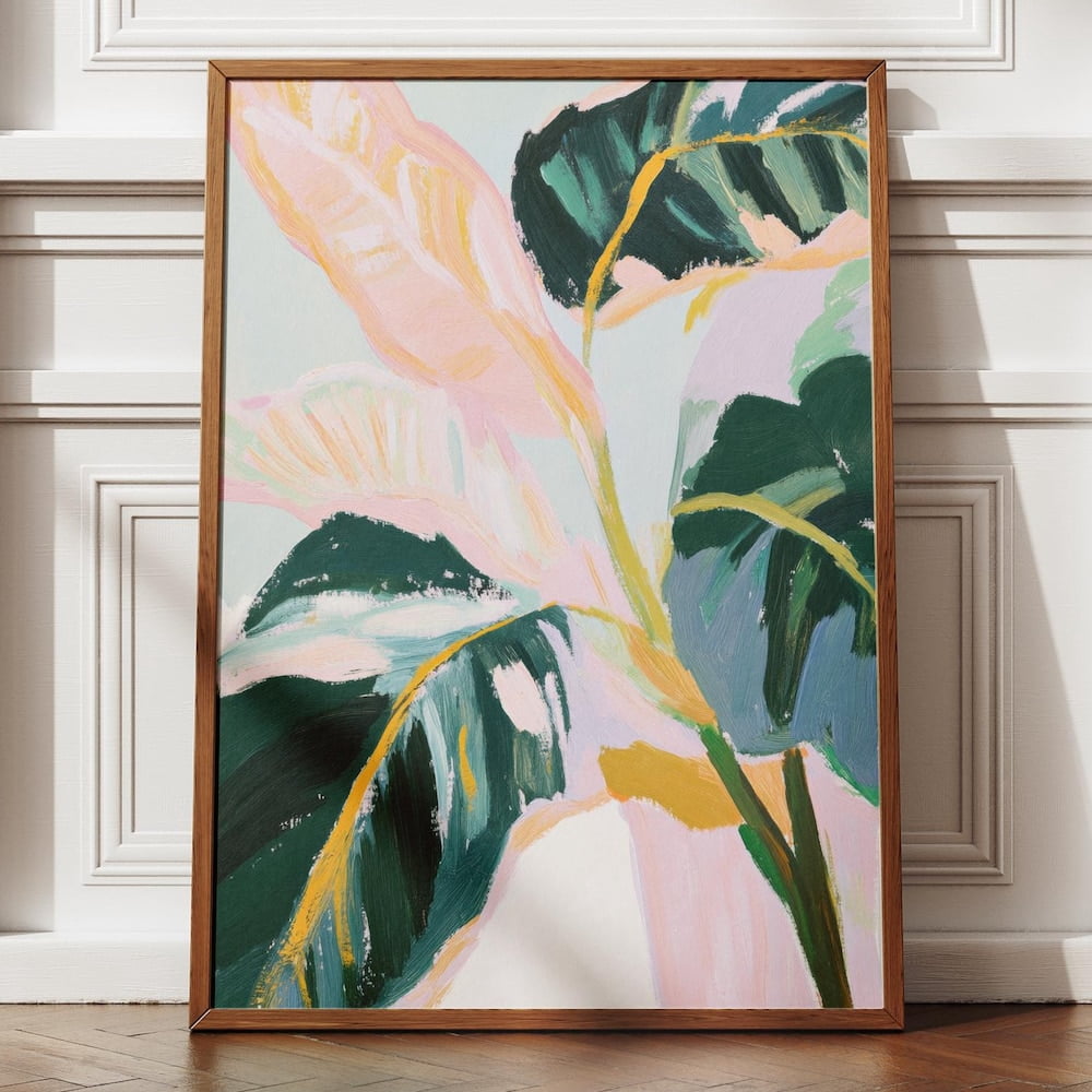 Kna Prints - 1 Pc Poster Pastel Botanical | Greenery Abstract Leaf ...