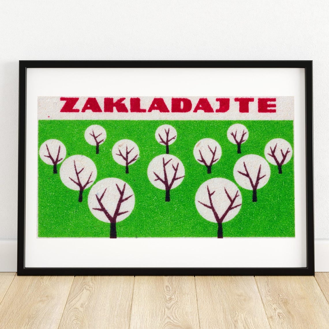 Kna Prints - 1 Pc Poster Plant Trees Matchbox Print Czech Wall Art ...