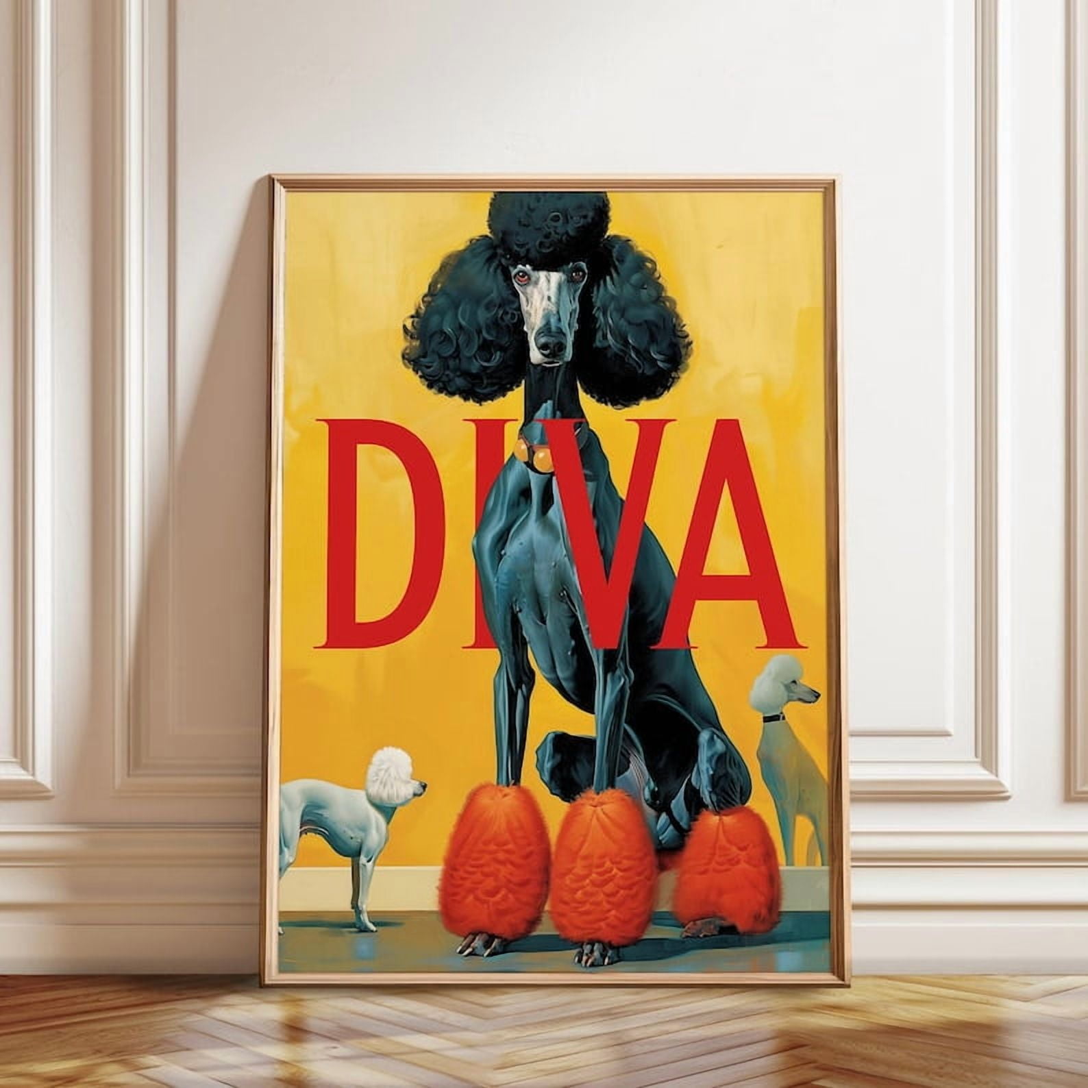 Kna Prints - 1 Pc Poster Poodle Diva Art Chic Poodle Wall Art Dog ...