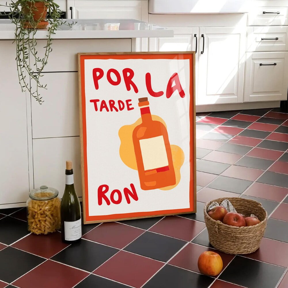 Kna Prints - 1 Pc Poster Por La Tarde Ron Wall Art, Spanish Rum ...