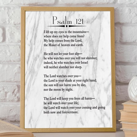 Kna Prints - 1 Pc Poster Psalm 121 Print Psalm Decor Inspiring Bible Quote, UNFRAMED-8x12