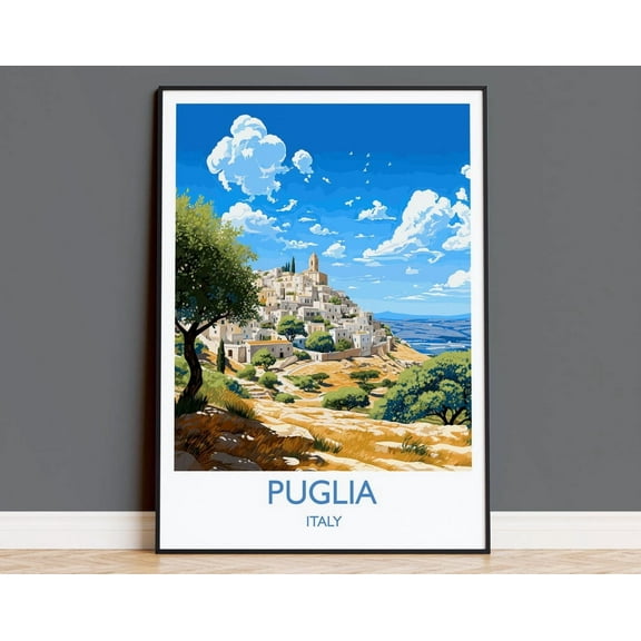 Kna Prints - 1 Pc Poster Puglia Travel Print Wall Art, Travel Of Puglia, Puglia Art Lovers Gift, Italy, Italy Art Gift, UNFRAMED-8x12
