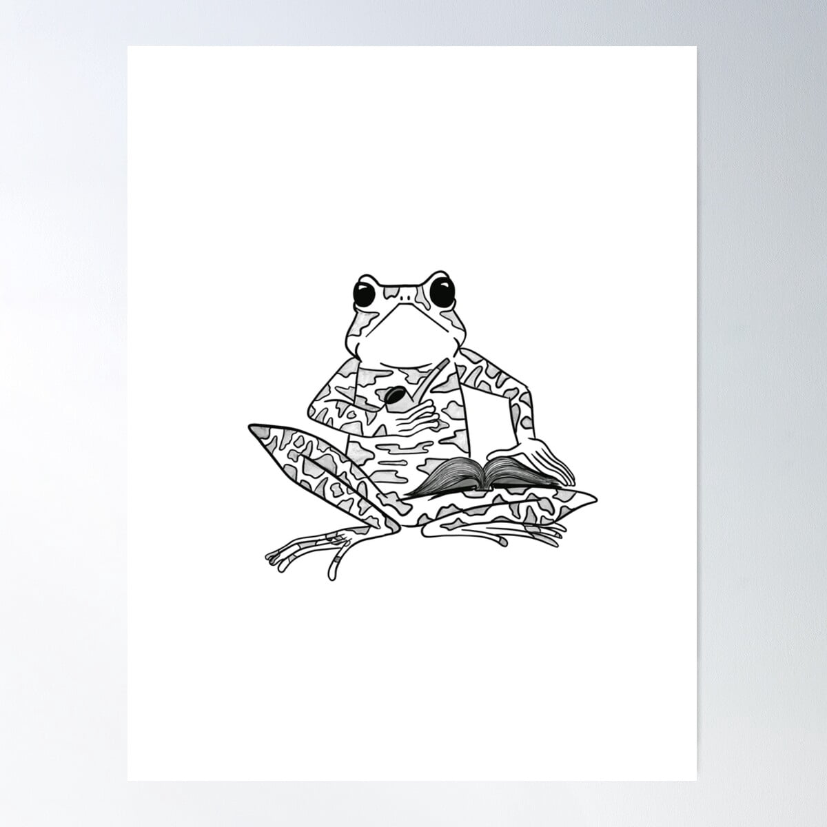 Kna Prints - 1 Pc Poster Reading Frog, UNFRAMED-12x18 - Walmart.com