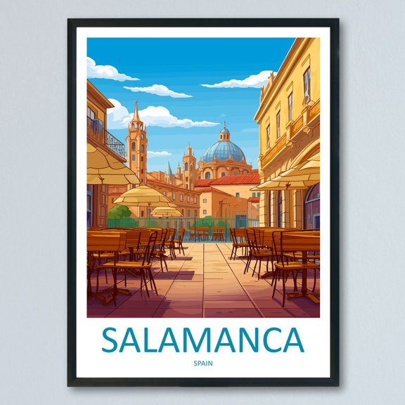 Kna Prints - 1 Pc Poster Salamanca Travel Wall Art Salamanca Wall Hanging Home Décor Salamanca Gift Art Lovers Spain Art Lover Gift Salamanca Spain Art, UNFRAMED-16x24