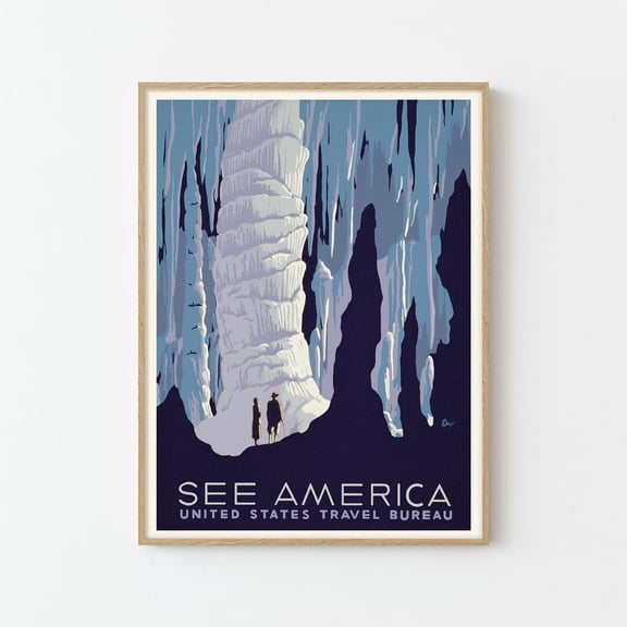 Kna Prints - 1 Pc Poster See America Wpa Vintage Travel Art Print Home Decor Wall Art Gift, UNFRAMED-8x12