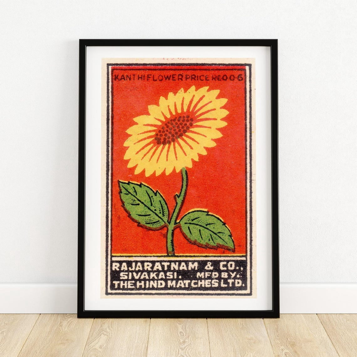 Kna Prints - 1 Pc Poster Sflower Matchbox Art Print Vintage Indian ...