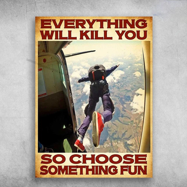 Kna Prints - 1 Pc Poster Skydiving Man, Skydiving Poster, Everything ...