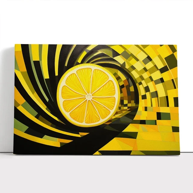 Kna Prints - 1 Pc Poster Sliced Lemon Art Deco Wall Art Poster Home ...