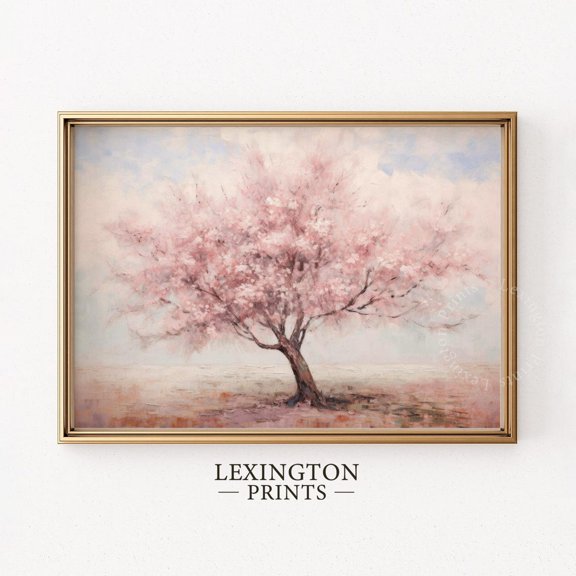 Kna Prints - 1 Pc Poster Spring Cherry Blossom Tree Print Spring Decor Vintage Spring Print Farmhouse Print Easter Decor Forest Wall Art Easter Print Pink Print 470, UNFRAMED-24x36