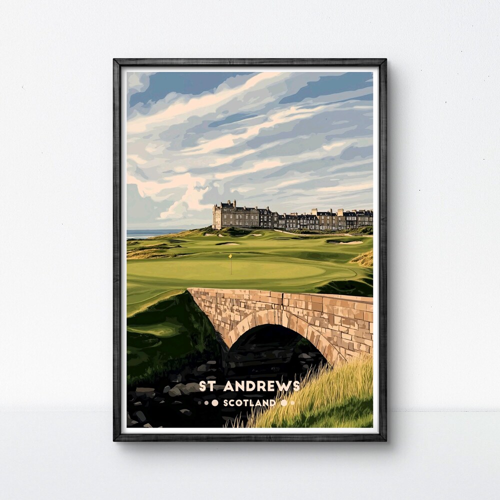 Kna Prints - 1 Pc Poster St Andrews Golf Poster, Scotland Golf Art ...