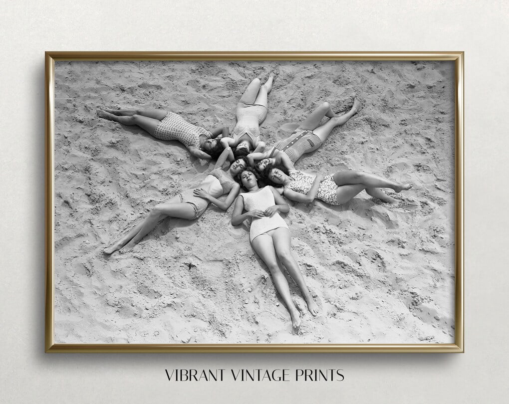 Kna Prints - 1 Pc Poster Star On Sand, Black And White Art, Vintage ...