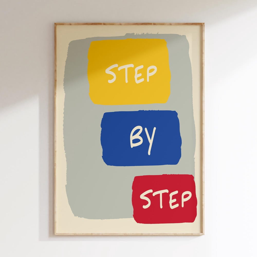 Kna Prints - 1 Pc Poster Step By Step Inspirational Prints, Positive ...