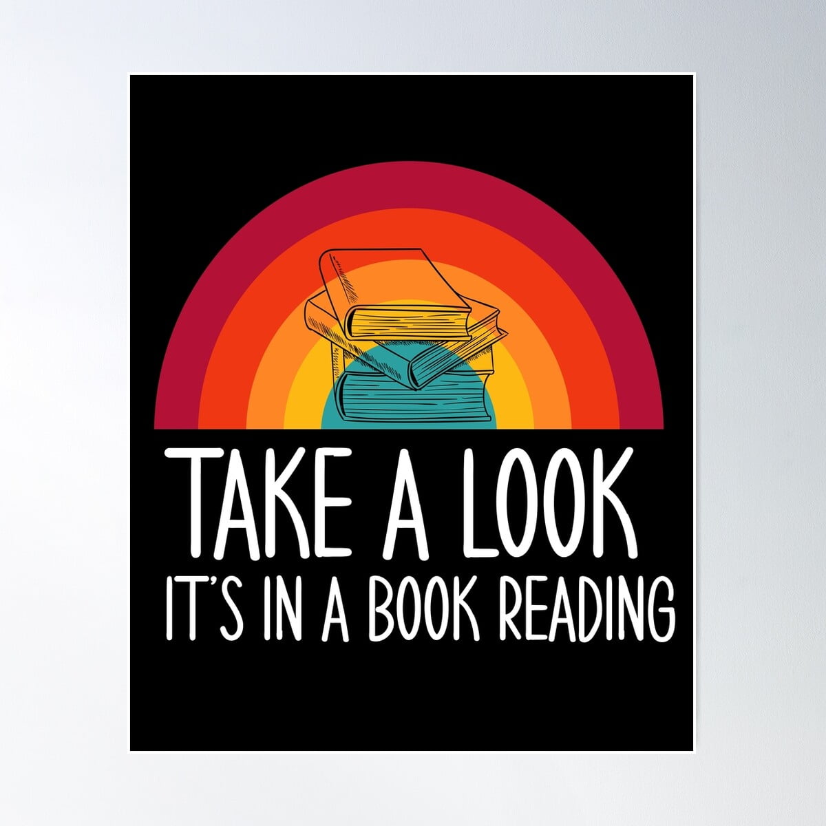 Kna Prints - 1 Pc Poster Take A Look It'S In A Book Reading Vintage ...