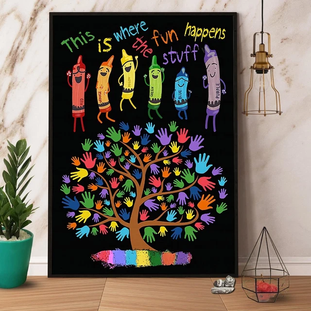 Kna Prints - 1 Pc Poster Teacher This Is Wherethe Fun Stuff Happens W ...