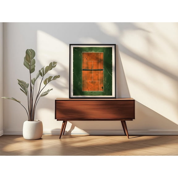 Kna Prints - 1 Pc Poster Tennis Court Print, Tennis , Tennis Player Gift, Modern Room Decor, Sports , Gift For Him Her, Trendy Bedroom Wall Art, Retro Wall Art, UNFRAMED-16x24