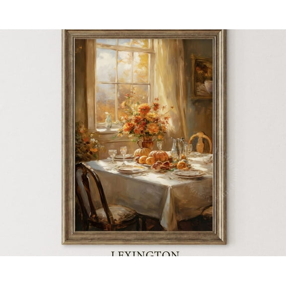 Kna Prints - 1 Pc Poster Thanksgiving Decor Dinner Fall Interior Wall Art Vintage Rustic Fall Kitchen Decor Fall Vintage Autumn Decor Bedroom Wall Art Moody Wall 114, UNFRAMED-8x12