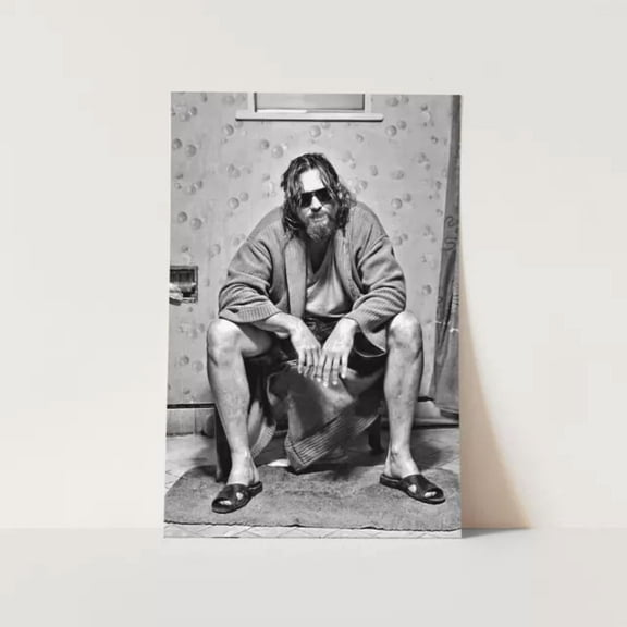 Kna Prints - 1 Pc Poster The Big Lebowski The Dude Bathroom Toilet Scene Fny Wall Art Print No Wall Art,, UNFRAMED-8x12