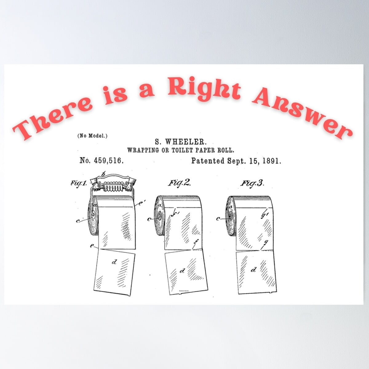 Kna Prints - 1 Pc Poster The Right Way To Hang Toilet Paper, UNFRAMED ...