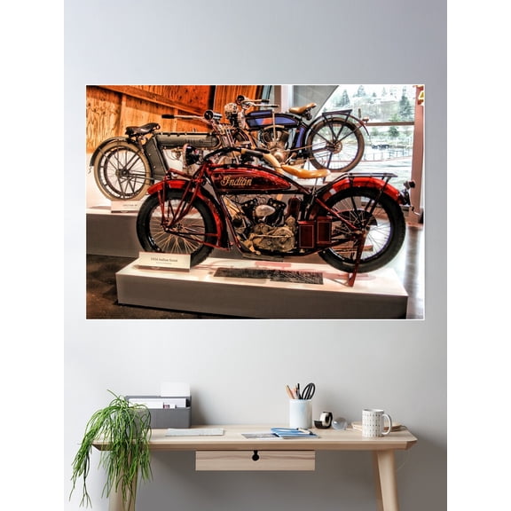 Kna Prints - 1 Pc Poster Thor Yale And Indian Motorcycles By Cj Anderson, UNFRAMED-24x36