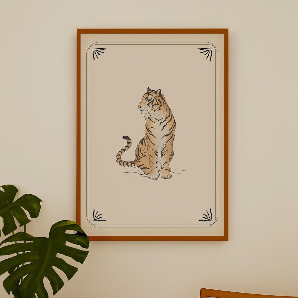 Kna Prints - 1 Pc Poster Tiger Wall Art Print, Retro Print Tiger Poster ...