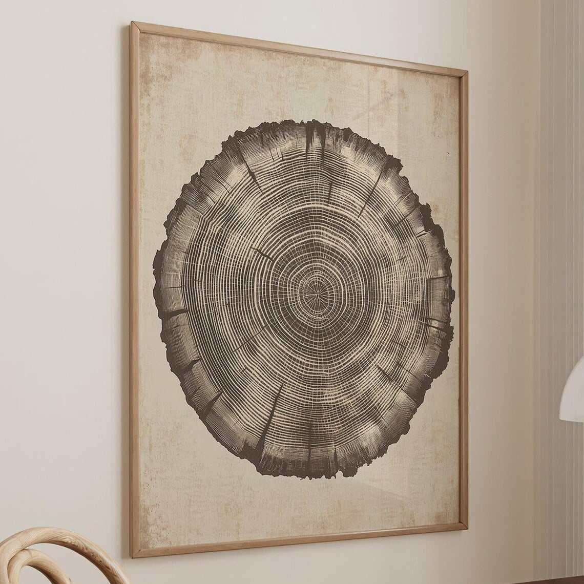 Kna Prints - 1 Pc Poster Tree Ring Print Woodcut Lumber Rustic Cotry ...