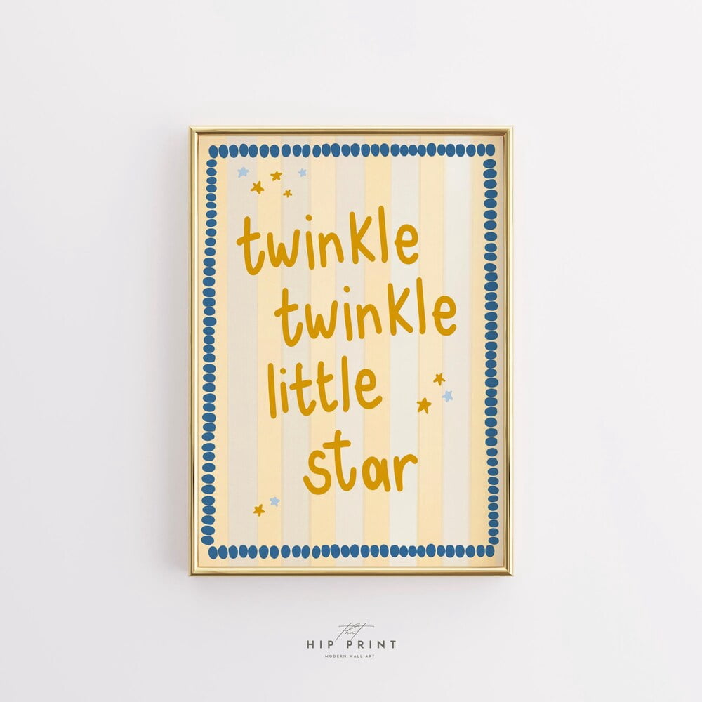 Kna Prints - 1 Pc Poster Twinkle Twinkle Little Star Print, Nursery ...