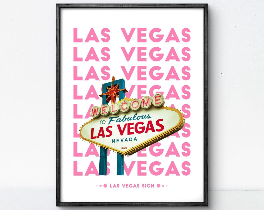 Kna Prints - 1 Pc Poster Vegas Modern Wall Art Featuring The Iconic ...