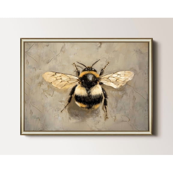 Kna Prints - 1 Pc Poster Vintage Bumble Bee Print, Neutral Bumblebee Painting, Bee Art Printable Insect , Bee Wall Decor, Honey Bee Wall Art 141, UNFRAMED-16x24