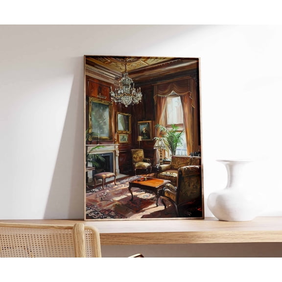 Kna Prints - 1 Pc Poster Vintage Cigar Smokeroom , Cocktail Bar Print, Cigar Room Art, Retro Decor, Classical , Classical Wall Art, Antique Wall Art, UNFRAMED-8x12