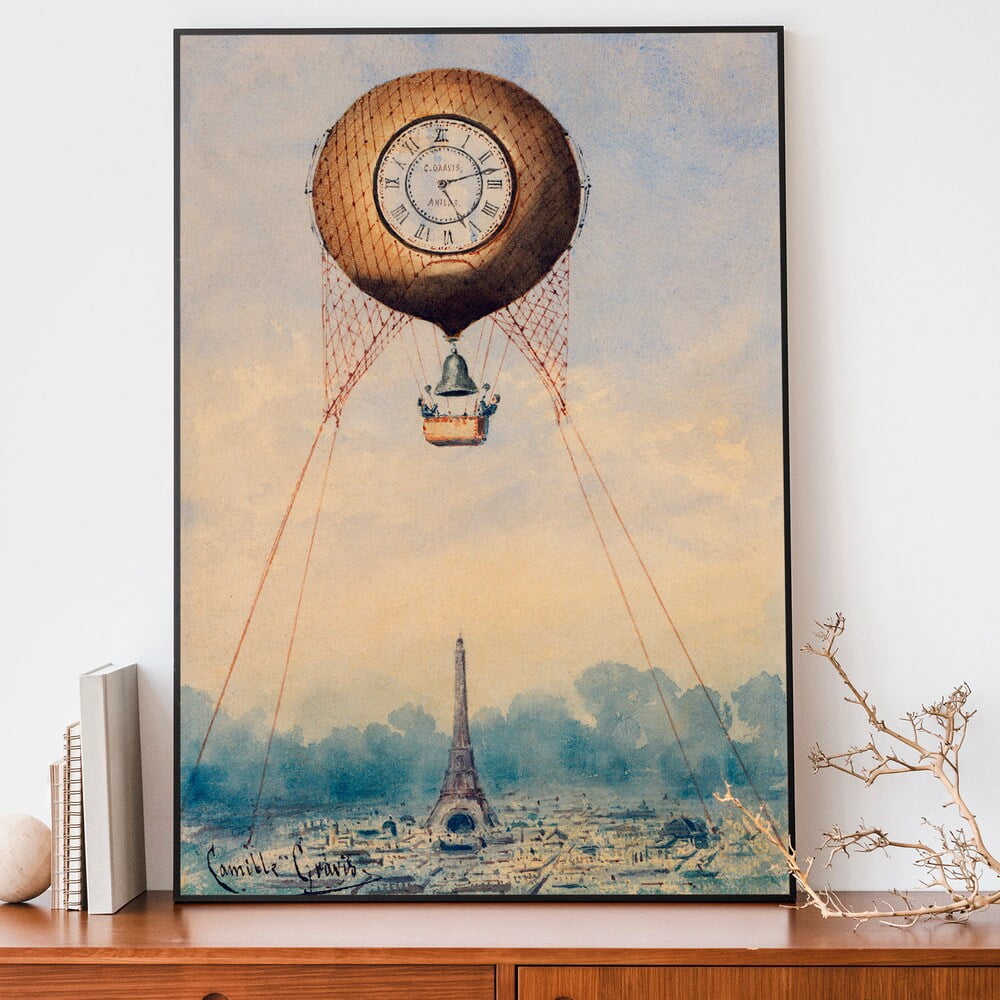 Kna Prints - 1 Pc Poster Vintage Hot Air Balloon Poster, Antique Travel ...