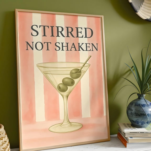 Kna Prints - 1 Pc Poster Vintage Martini D Poster - Elegant Wall Art - Ready To Hang - Unique Home Decor, UNFRAMED-12x18