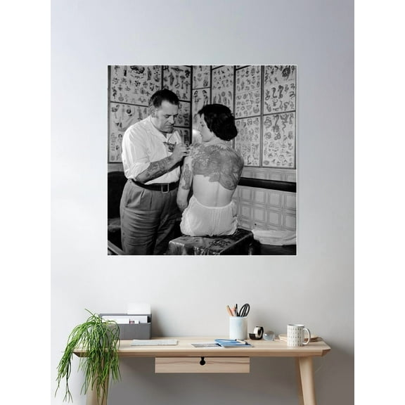Kna Prints - 1 Pc Poster Vintage Tattoo Art On Body Retro Studio Tattoos, UNFRAMED-16x24