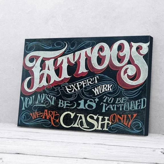 Kna Prints - 1 Pc Poster Vintage Tattoos Expert Work Tattoo Poster, Wall Art, UNFRAMED-12x18