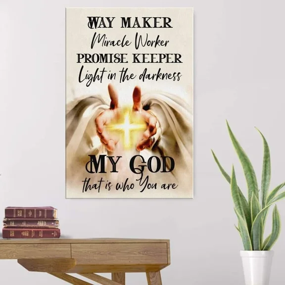 Kna Prints - 1 Pc Poster Way Maker Wall Art Poster, - Christian Wall Art, UNFRAMED-12x18