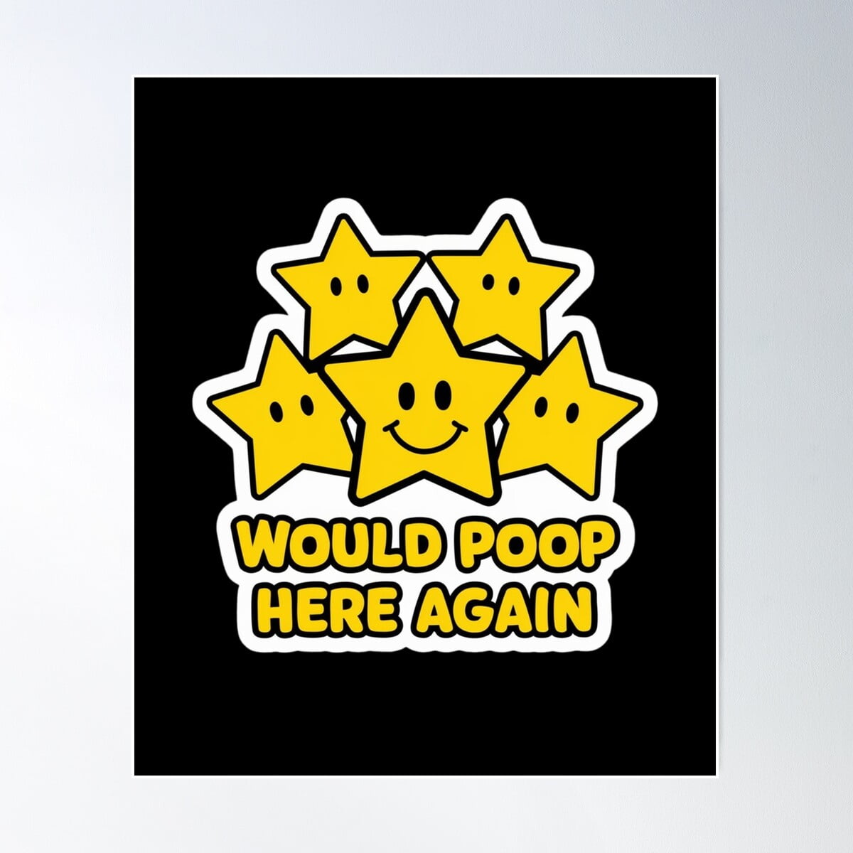 Kna Prints - 1 Pc Poster Would Poop Here Again!, UNFRAMED-24x36 ...