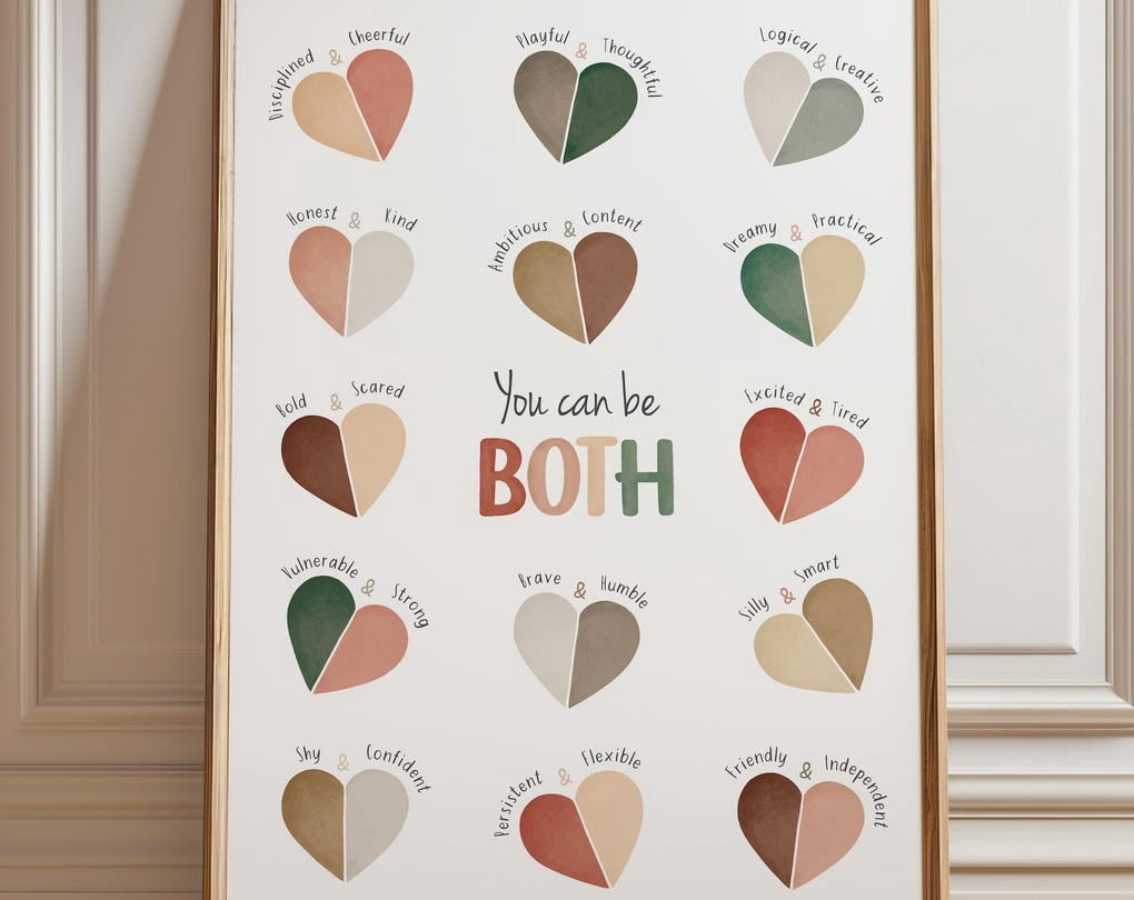 Kna Prints - 1 Pc Poster You Can Be Both, Therapy Office Decor, School ...
