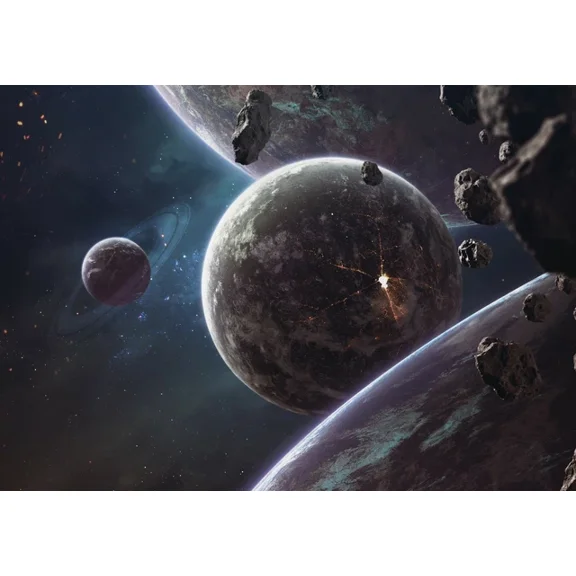 Kna Prints - 1 Pcs Poster Abstract Planets Deep Space Poster Wall Art Gift #14114, UNFRAMED-12x18