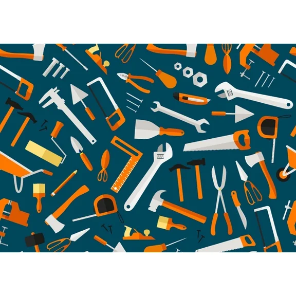 Kna Prints - 1 Pcs Poster Awesome Tool Kit Poster Print Hammer Spanner Poster Gift #16465, UNFRAMED-8x12