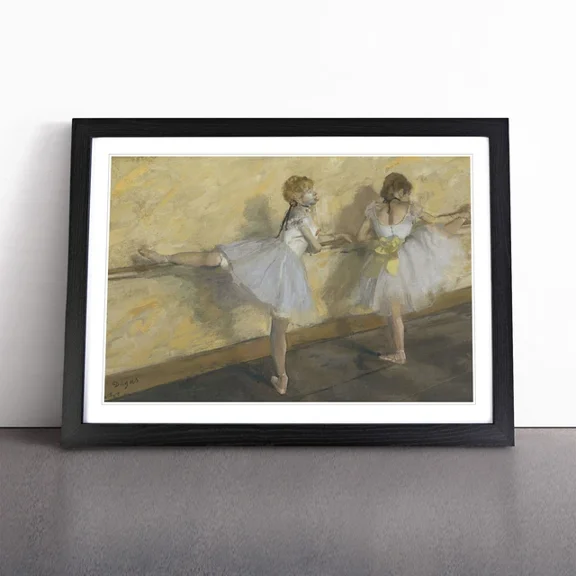 Kna Prints - 1 Pcs Poster Ballet Ballerina Dancers Practicing At Bar By Edgar Degas, UNFRAMED-8x12