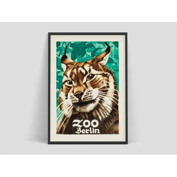 Kna Prints - 1 Pcs Poster Berlin Zoo Retro German Advertising Vintage Wall Art Print. Great Vintage Decor, UNFRAMED-12x18