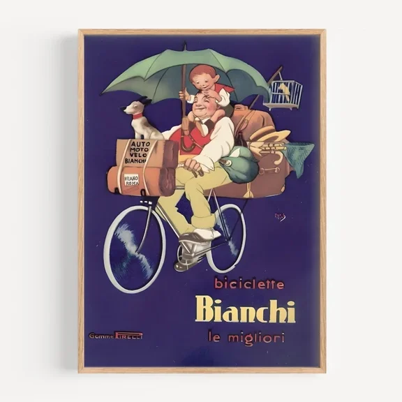 Kna Prints - 1 Pcs Poster Biciclette Bianchi Le Ligliori Libeaux (France) Bicycle 1920 Retro Vintage Post, UNFRAMED-8x12