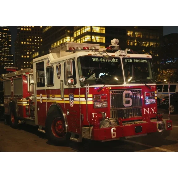 Kna Prints - 1 Pcs Poster New York Fire Engine Poster Art Print - Vehicle Gift #14548, UNFRAMED-8x12