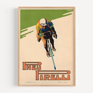 Kna Prints - 1 Pcs Poster Pneu Pirelli (France) Bicycle 19 Retro Vintage Poster Print, UNFRAMED-8x12