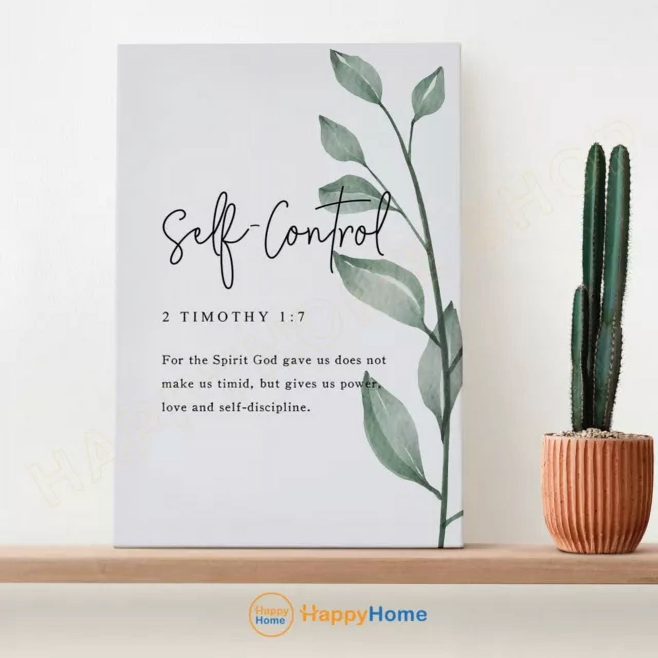 Kna Prints - 2 Timothy 1:7 Self-Control Wall Art Bible Verse Scripture ...