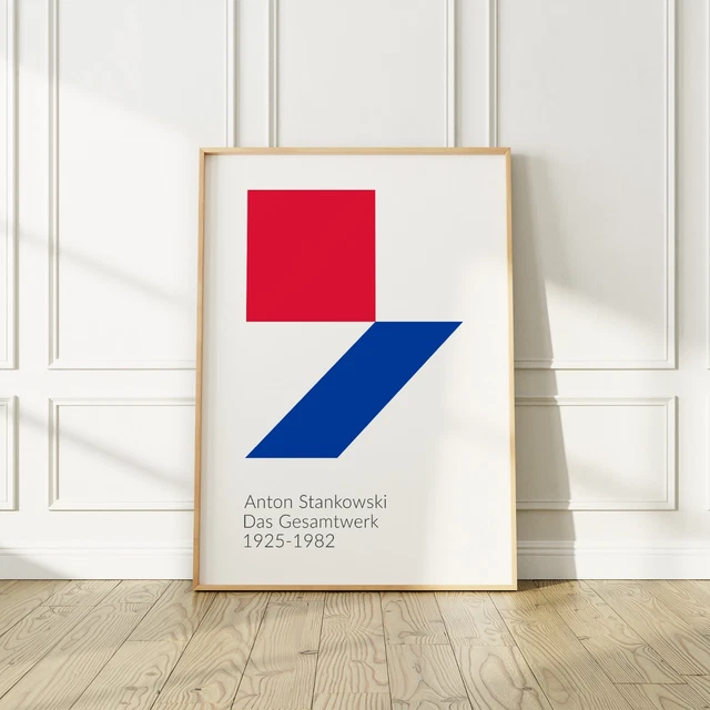 Affiche Anton Stankowski 1982 – « L'œuvre Totale », Style Bauhaus, Poster Art
