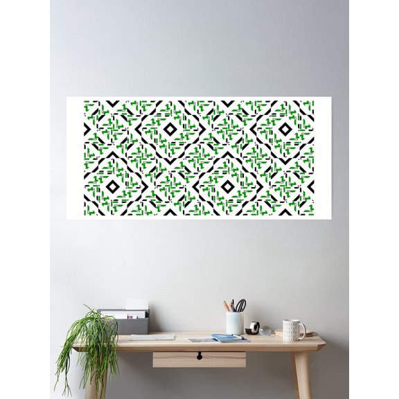 Kna Prints - Art Deco Geometrica 24.016.4 For Home Decor, Living Room, Bedroom, Office, UNFRAMED-12x18